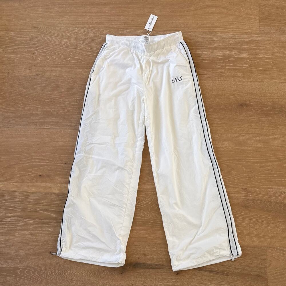 All for Mimi Cloud Windbreaker Track Pants Size XS in White